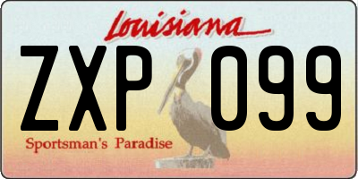 LA license plate ZXP099