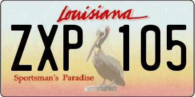 LA license plate ZXP105