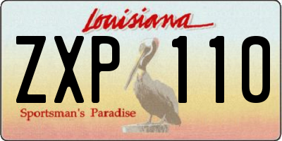 LA license plate ZXP110