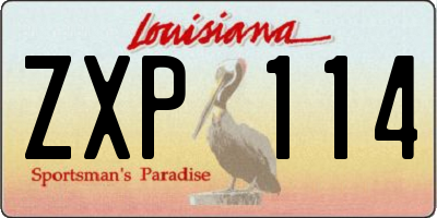 LA license plate ZXP114