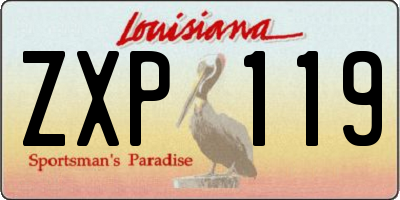 LA license plate ZXP119