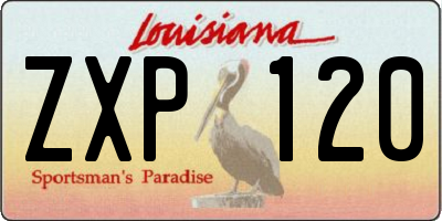 LA license plate ZXP120