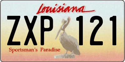 LA license plate ZXP121