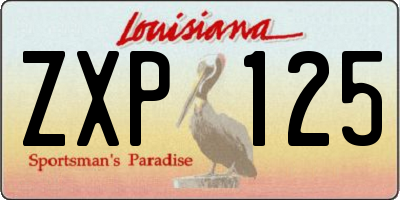 LA license plate ZXP125