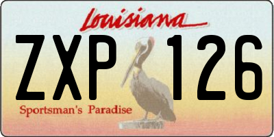 LA license plate ZXP126