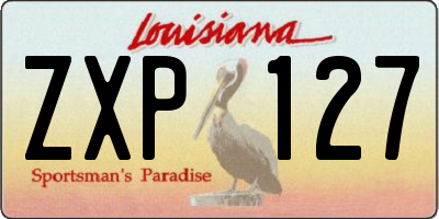 LA license plate ZXP127