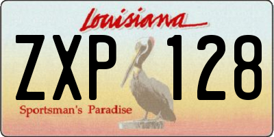 LA license plate ZXP128