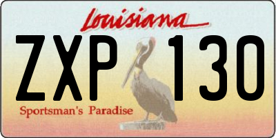 LA license plate ZXP130