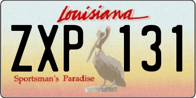 LA license plate ZXP131