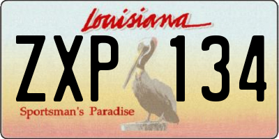 LA license plate ZXP134