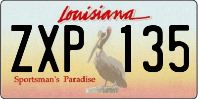 LA license plate ZXP135