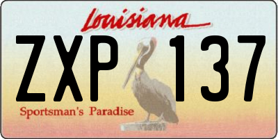 LA license plate ZXP137