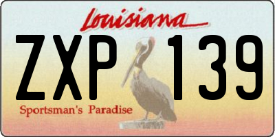 LA license plate ZXP139