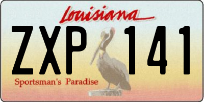 LA license plate ZXP141