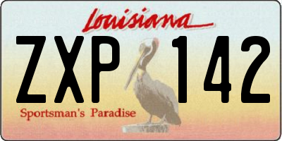 LA license plate ZXP142