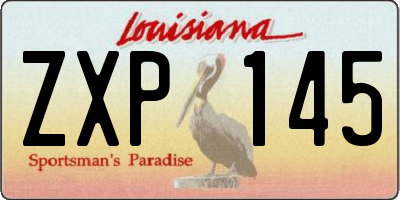 LA license plate ZXP145