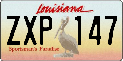 LA license plate ZXP147