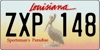 LA license plate ZXP148