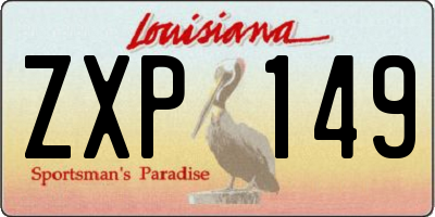 LA license plate ZXP149