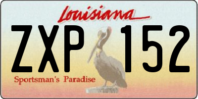 LA license plate ZXP152