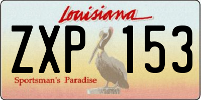 LA license plate ZXP153