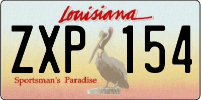 LA license plate ZXP154