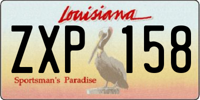 LA license plate ZXP158
