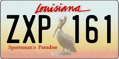 LA license plate ZXP161