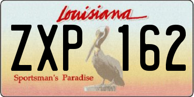 LA license plate ZXP162