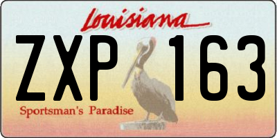 LA license plate ZXP163