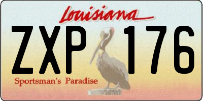 LA license plate ZXP176