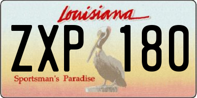 LA license plate ZXP180