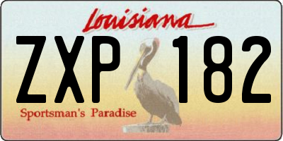 LA license plate ZXP182