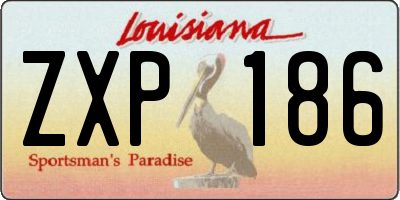 LA license plate ZXP186