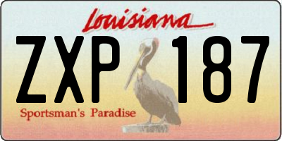 LA license plate ZXP187