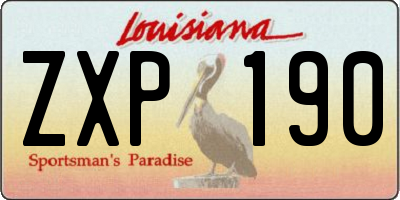 LA license plate ZXP190