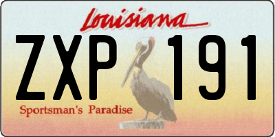 LA license plate ZXP191