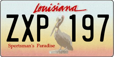 LA license plate ZXP197