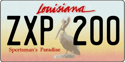 LA license plate ZXP200