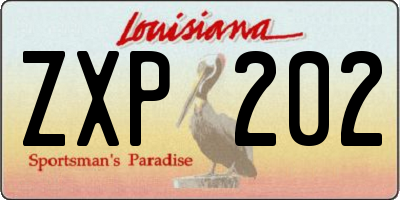 LA license plate ZXP202