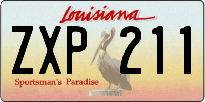 LA license plate ZXP211