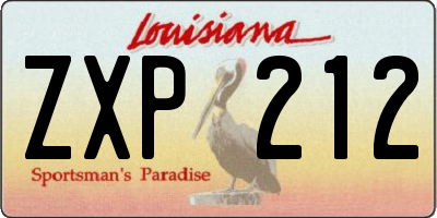 LA license plate ZXP212