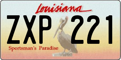 LA license plate ZXP221