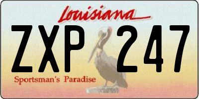 LA license plate ZXP247