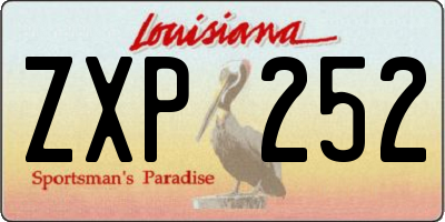 LA license plate ZXP252