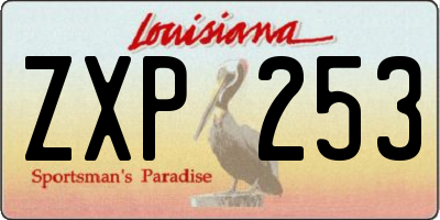 LA license plate ZXP253