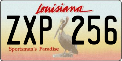 LA license plate ZXP256