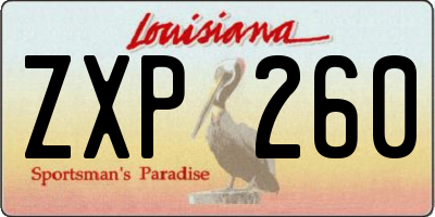 LA license plate ZXP260
