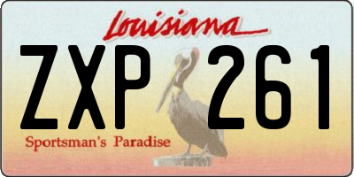 LA license plate ZXP261