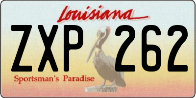 LA license plate ZXP262